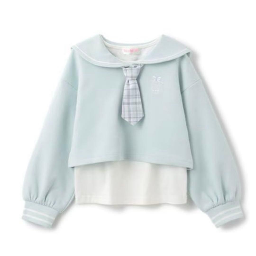 メゾピアノ セーラー短丈プルオーバー＆長袖Tシャツセット　130