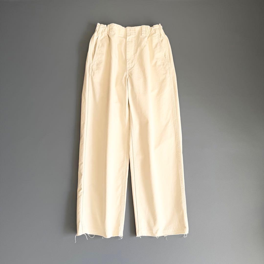 極美品　ドゥロワー　DRAWER　CAPSULE コットンツイル　タチキリパンツ