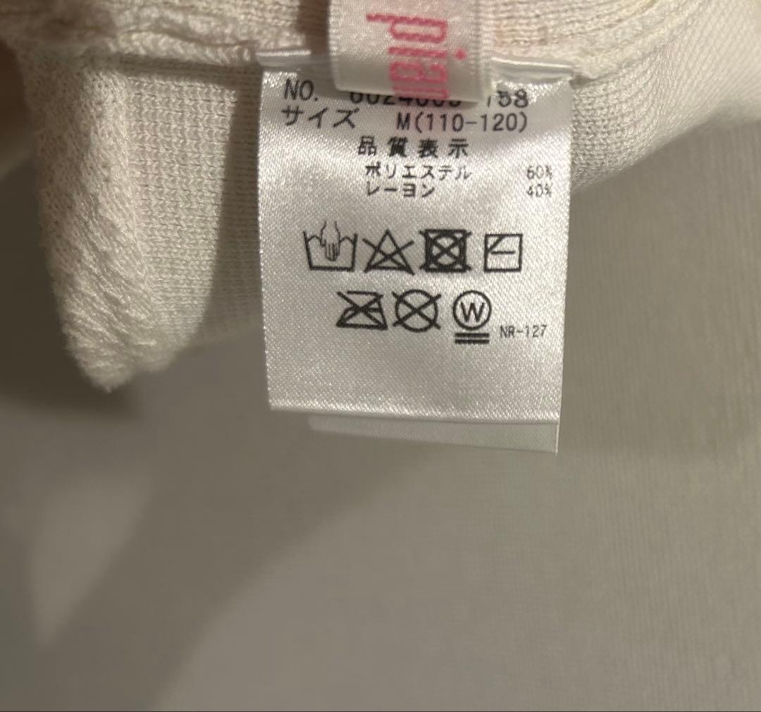 ★美品　メゾピアノ 花柄刺繍ワンピース 120cm＆ニットボレロ　Mドレスセット