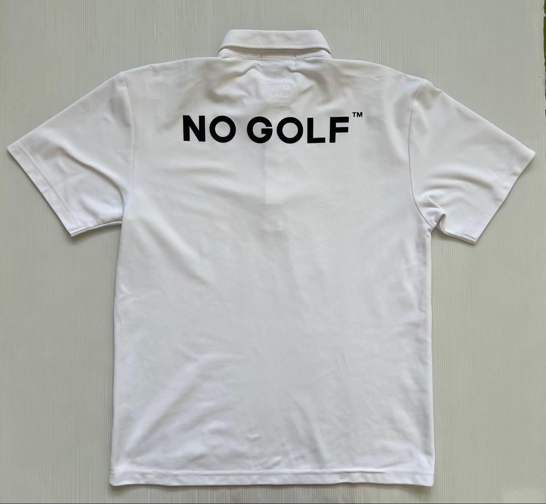 NO COFFEE NO GOLF ノーコーヒー ノーゴルフ ポロシャツ 白