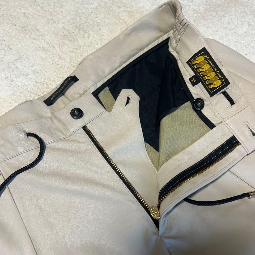 ジャブスアルキヴィオ　マサッチョ　シンセティックレザーパンツ　70周年記念　50