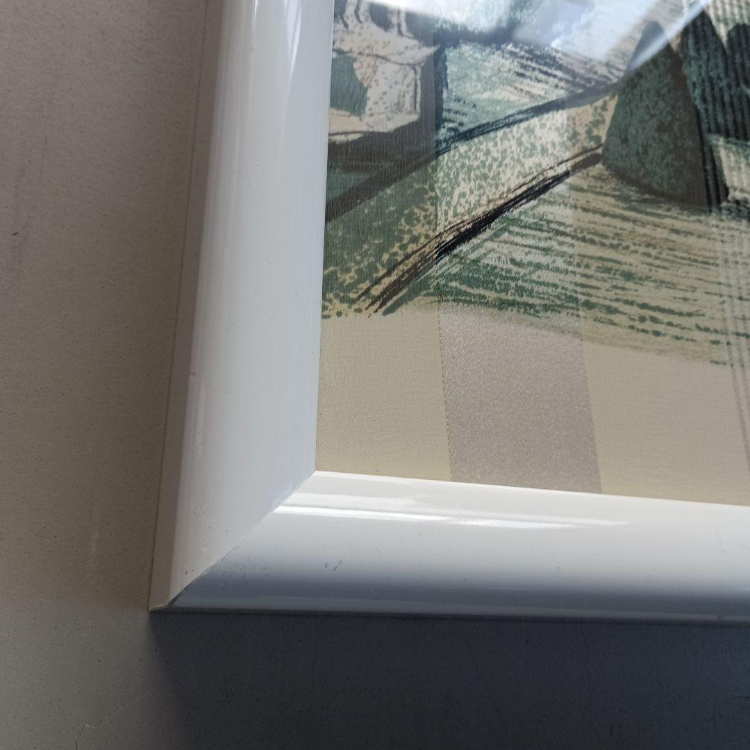 カシニョール「公園のプロフィール」スカーフ　額装