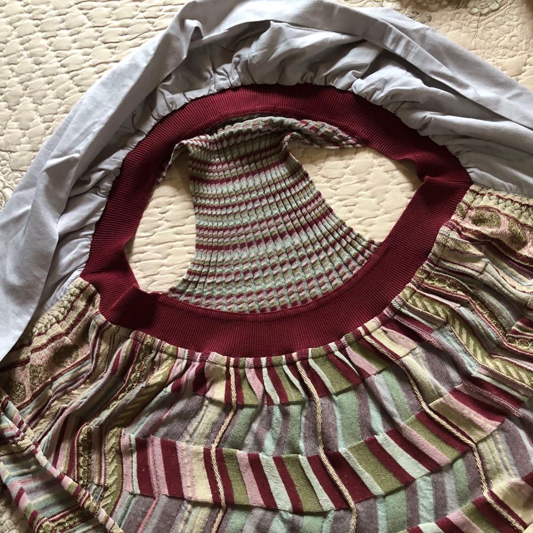 新品☆佐藤繊維☆エムアンドキョウコ☆ニット☆ベスト☆ジレ☆変形