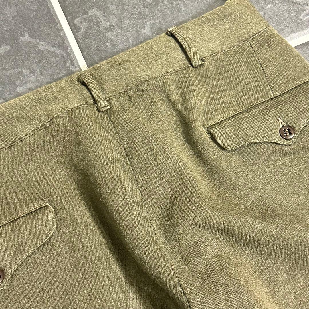 40s USMC【ウールギャバンジン　wool trousers レア】