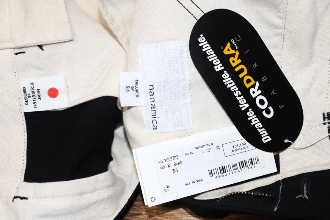 新品 nanamica M-51 カーゴパンツ (W34) BK US Ⓗ