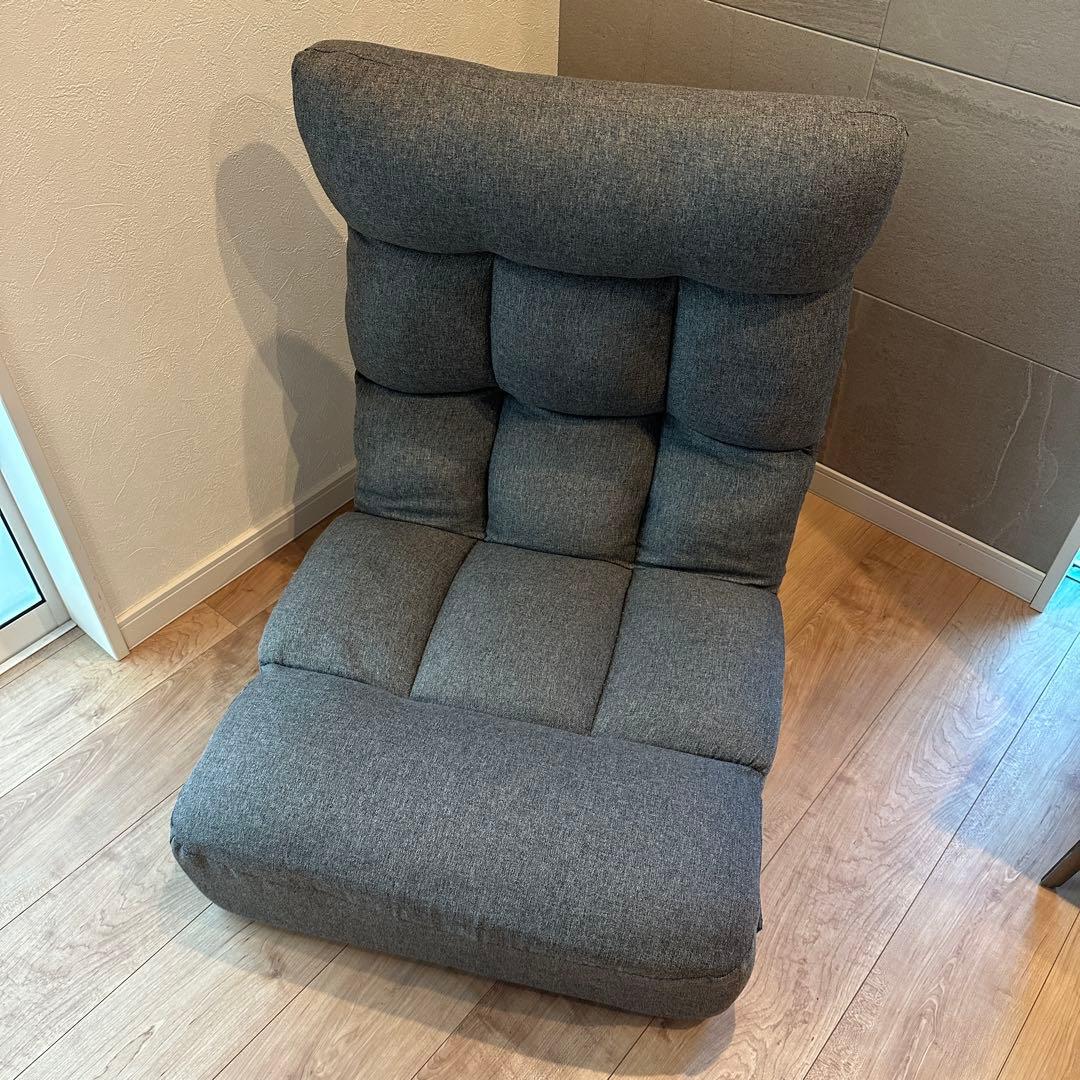 【超美品】ニトリ 座椅子・つながるハイバックポケットコイル座椅子 グレー