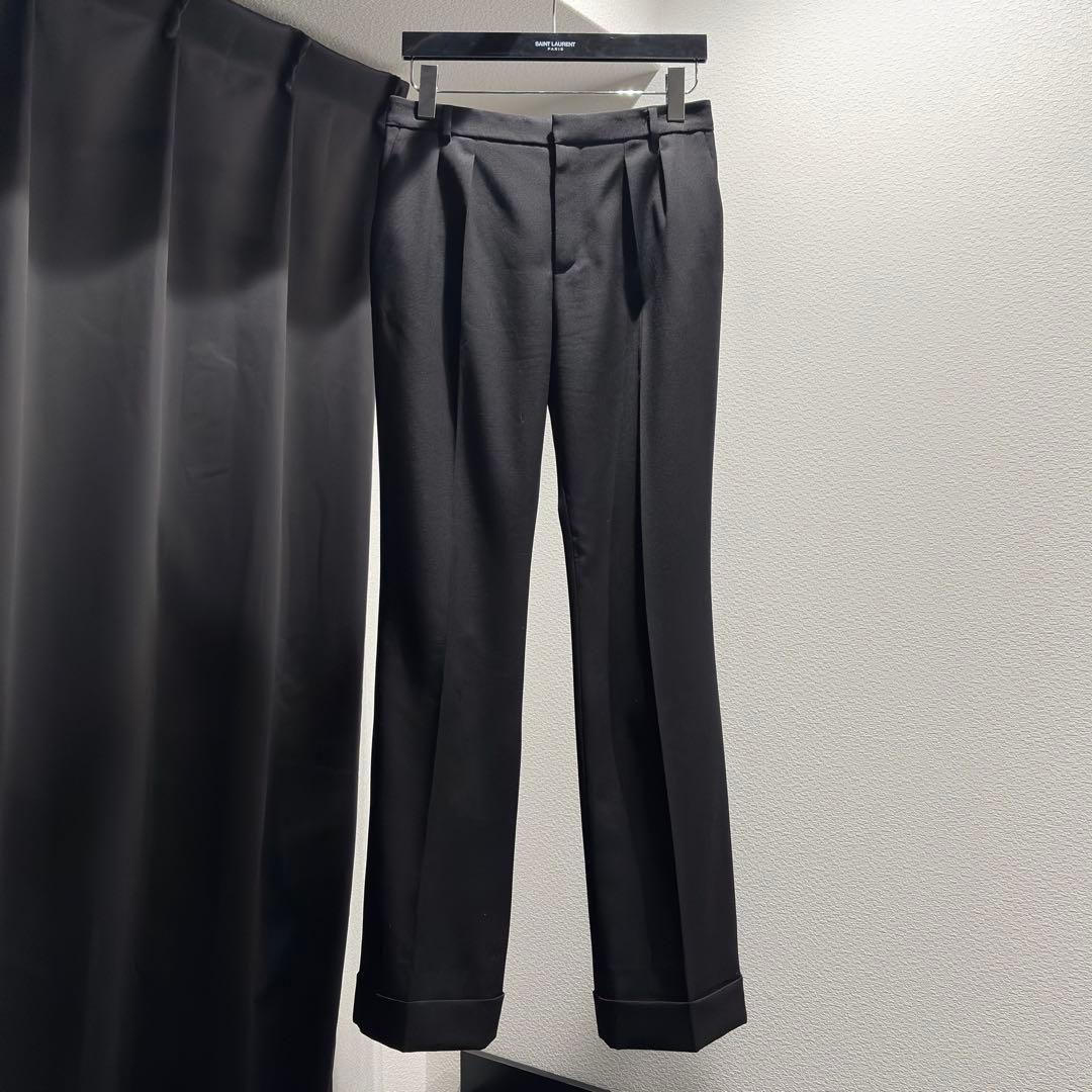 21 AW SAINT LAURENT PARIS 2タックフレアスラックス