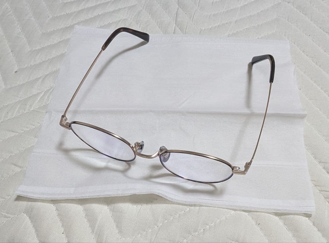 ミエルPro ゴールドオーバルフレームメガネ