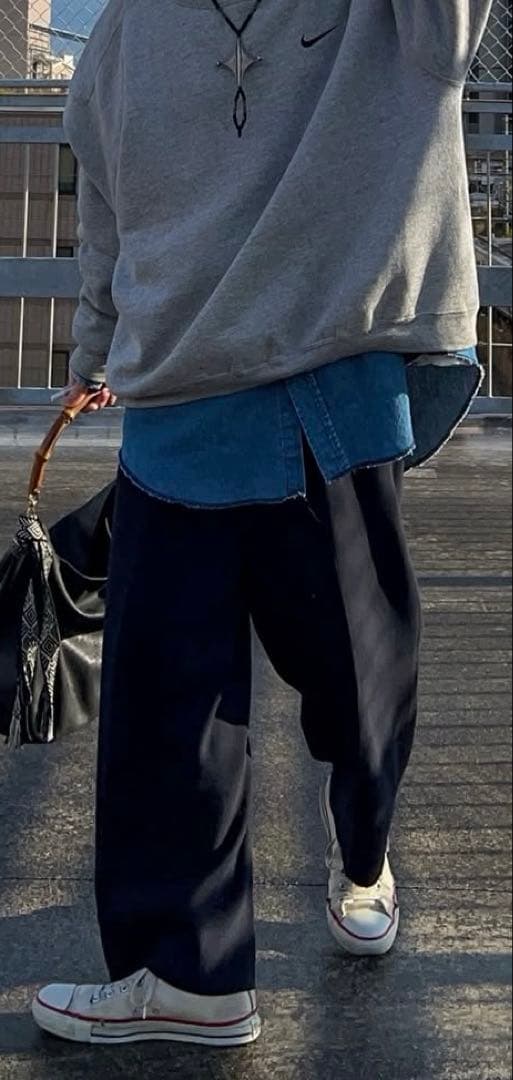 ジョルジオアルマーニ　黒タグ　スラックス　90s ワイド　ノータック