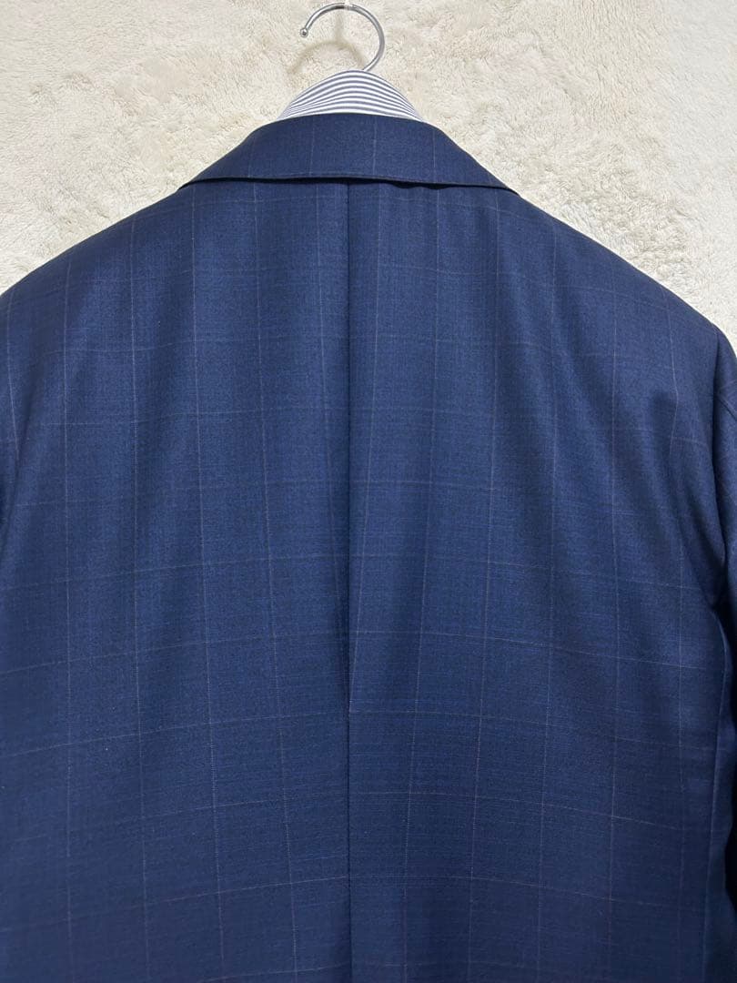 【新品】ロロピアーナ 生地使用 メンズ スーツ AB6 LL 花紺 オーバーペン