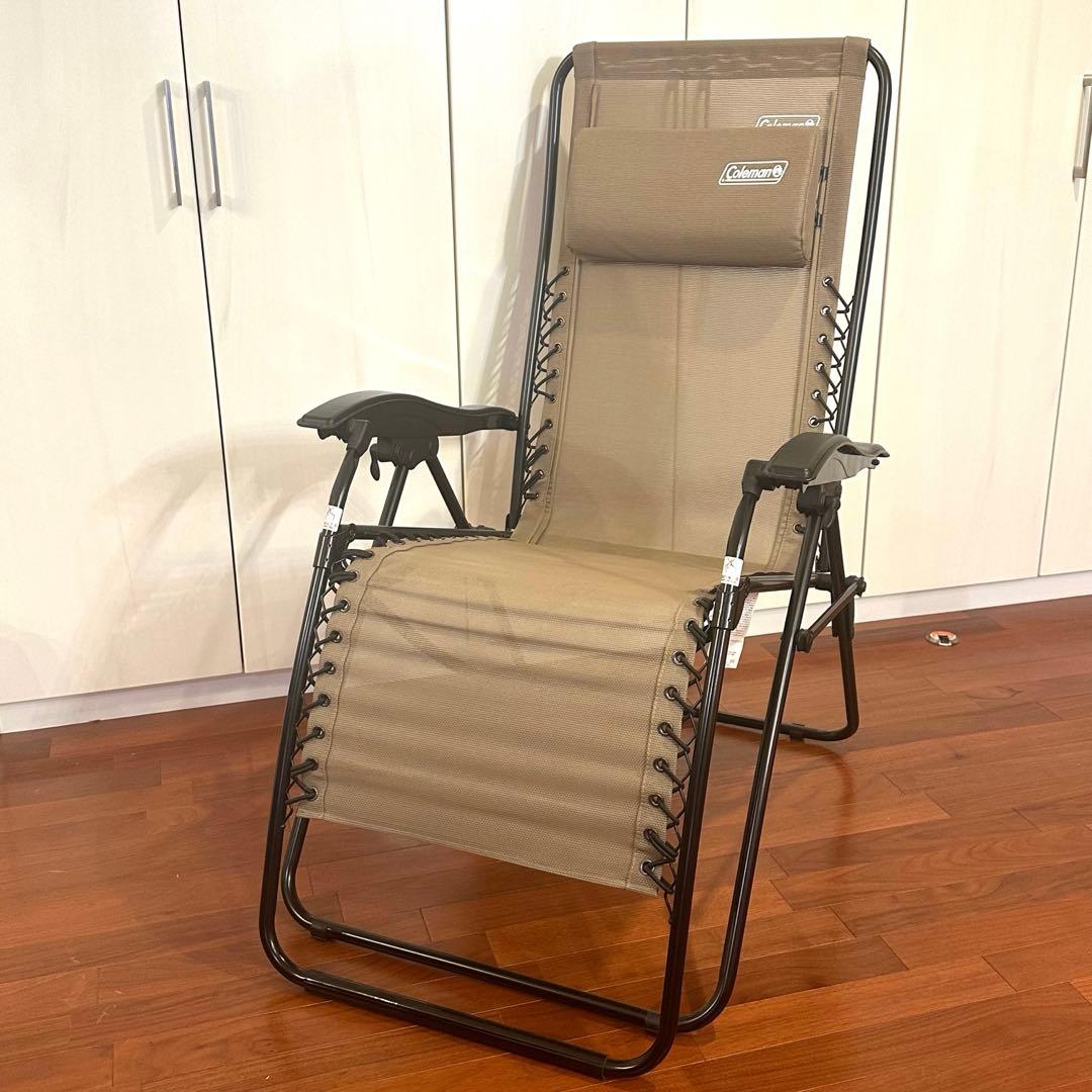 Coleman リクライニングチェア ブラウン　ベージュ