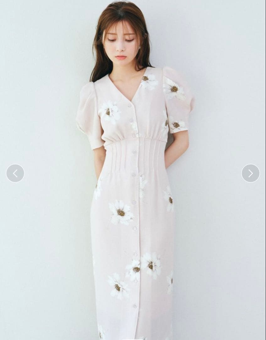 SNIDEL【FLOWER COLLECTION】プリントタイトワンピース