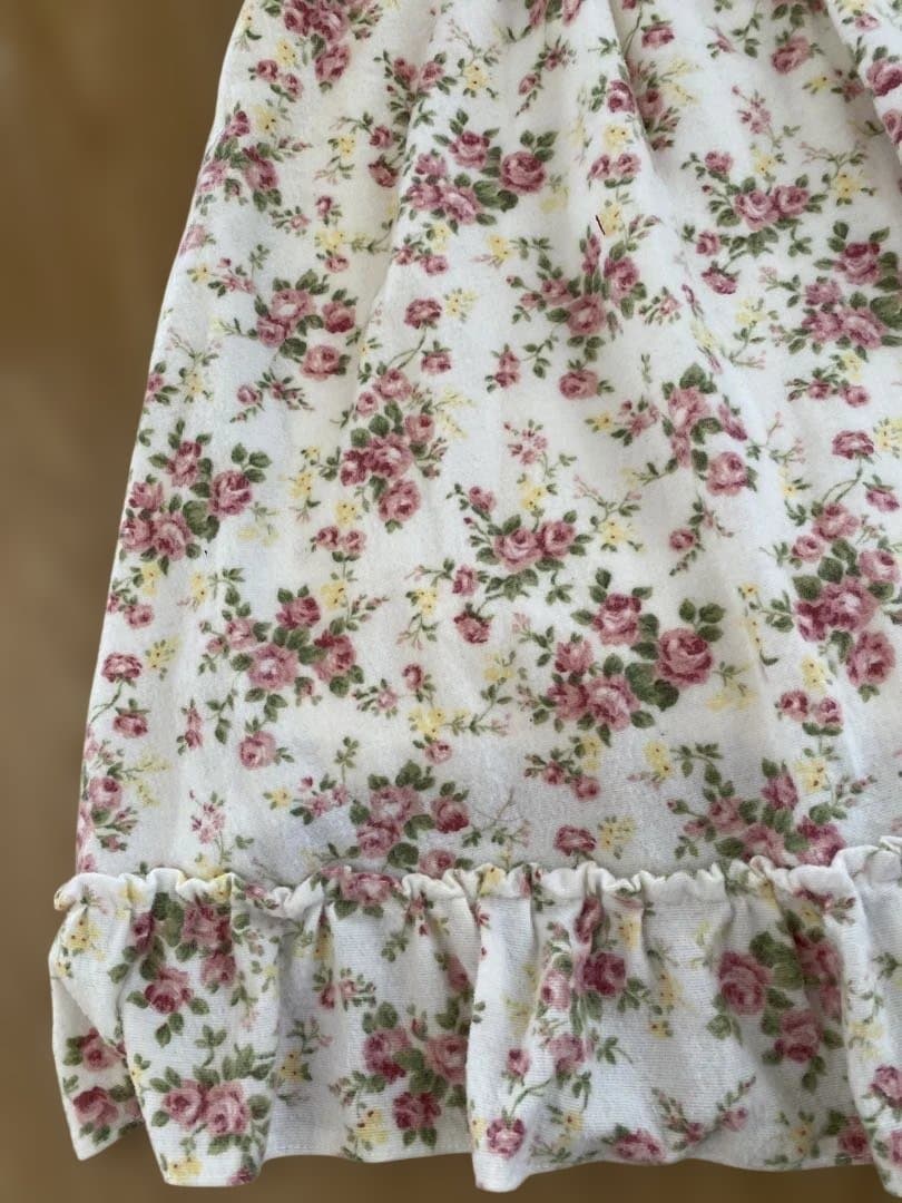 LIZ LISA リボン花柄オフショルワンピース ホワイト