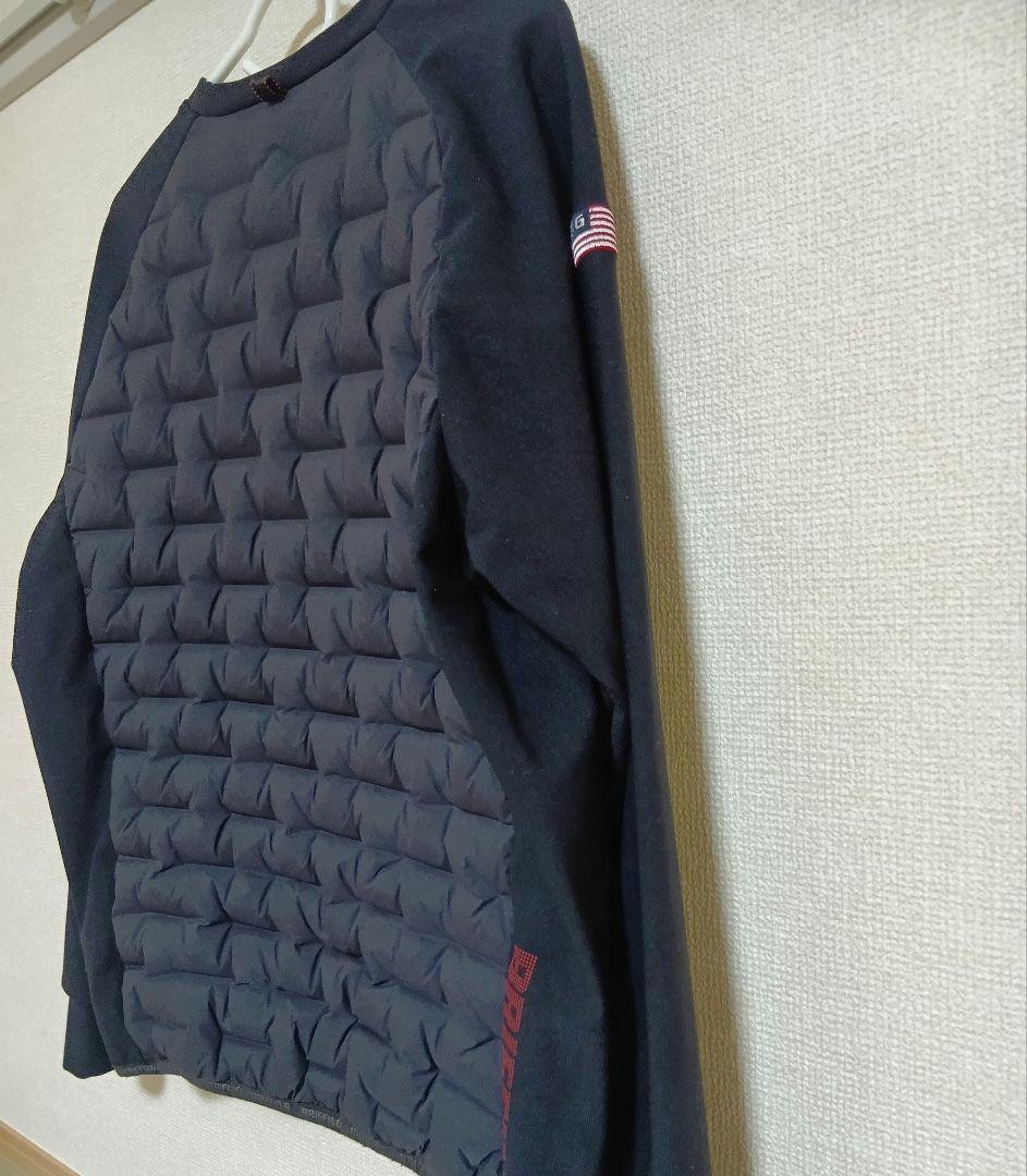 ブリーフィングゴルフハイブリッドダウンCREW NECK ブラックサイズL