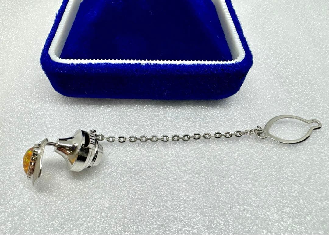 【美品★高級★希少】ファイヤーオパール　ネクタイピン　Pt900