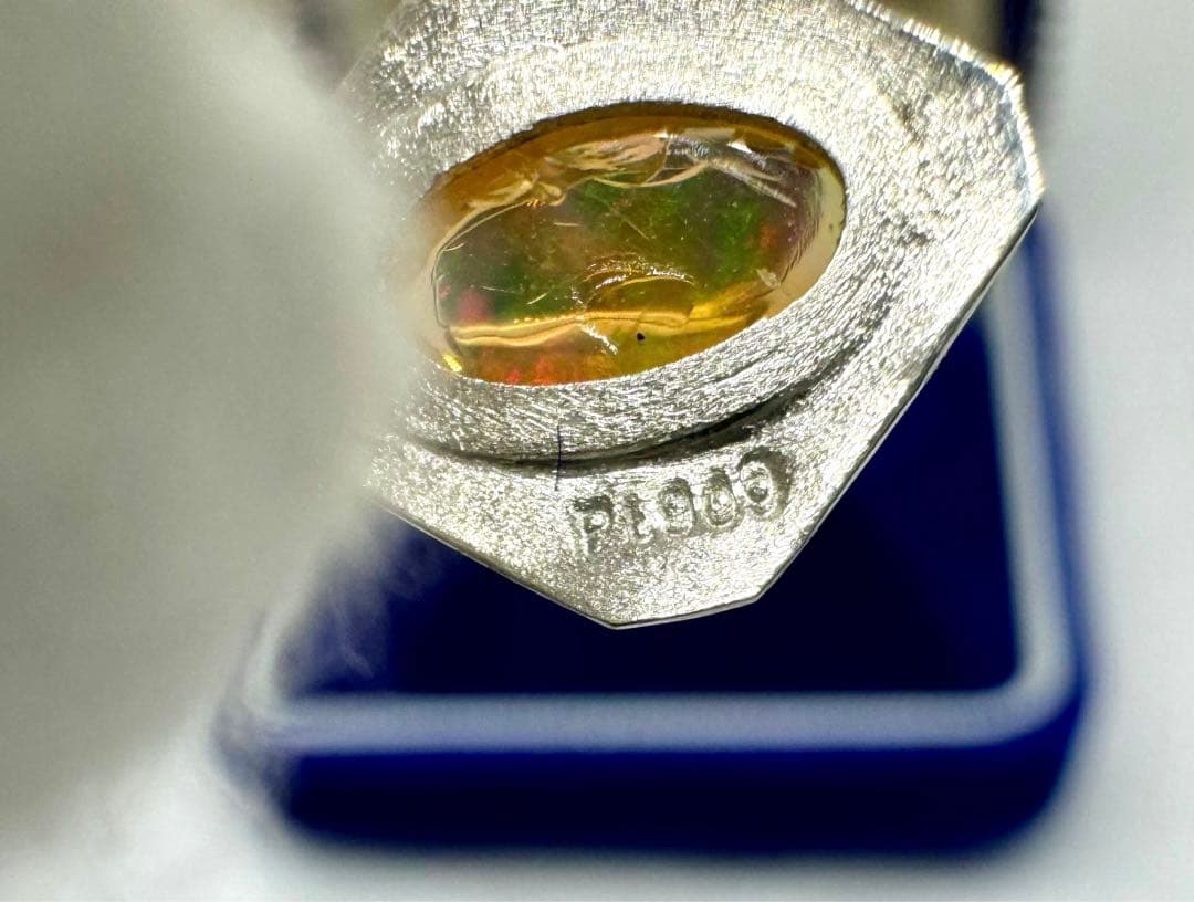 【美品★高級★希少】ファイヤーオパール　ネクタイピン　Pt900