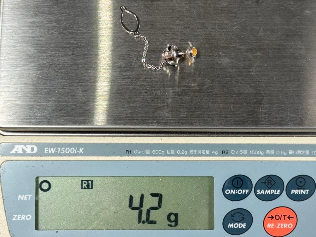 【美品★高級★希少】ファイヤーオパール　ネクタイピン　Pt900