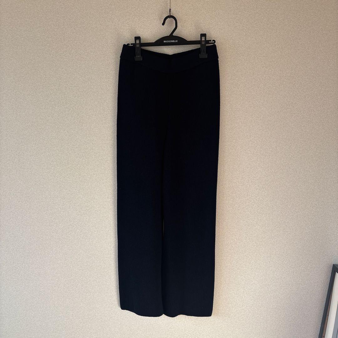MUSE ドゥーズィエムクラス　OLBIA RIB リブパンツ36 ネイビー