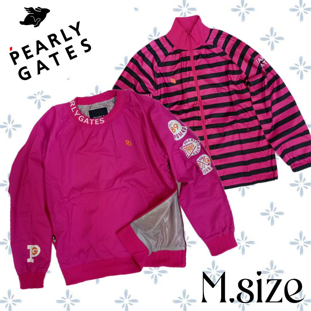 m25〚PEARLY GATES〛プルオーバーとインナージャケットピンクMサイズ