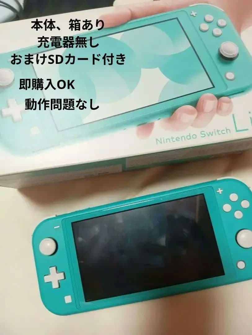 Nintendo Switch Lite ターコイズ 動作問題なし SDカード付