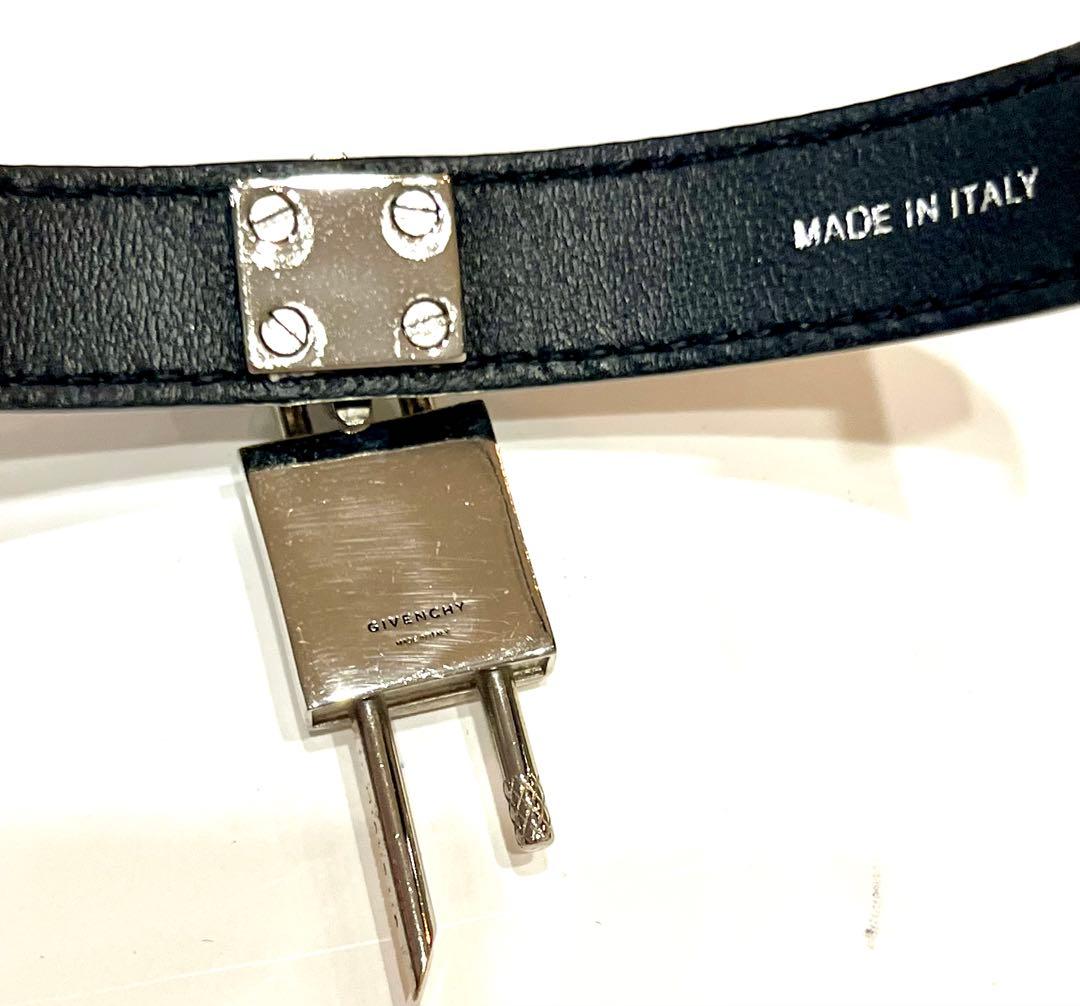 良品☆ジバンシィ 4Gパドロックスモール ブレスレット　バングル カデナ レザー