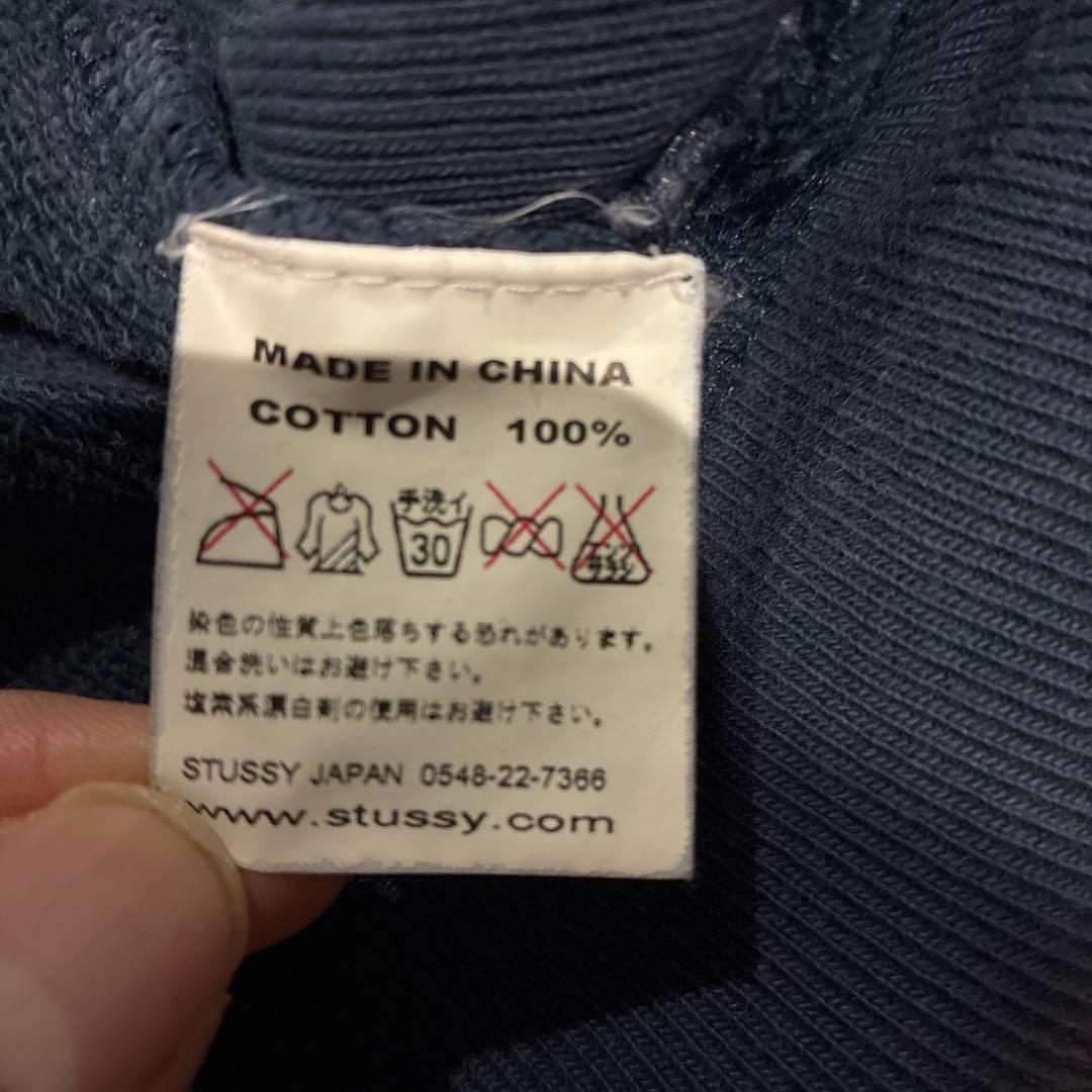 り*き様 Stussy ネイビー Vネックスウェット　90〜00年代