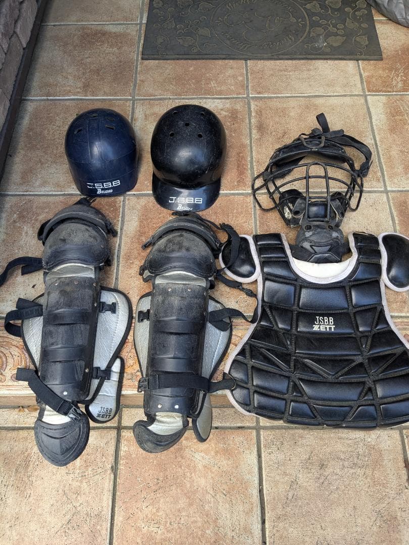 ZETT JSBB サイズ キャッチャー防具一式 軟式野球 道具バック