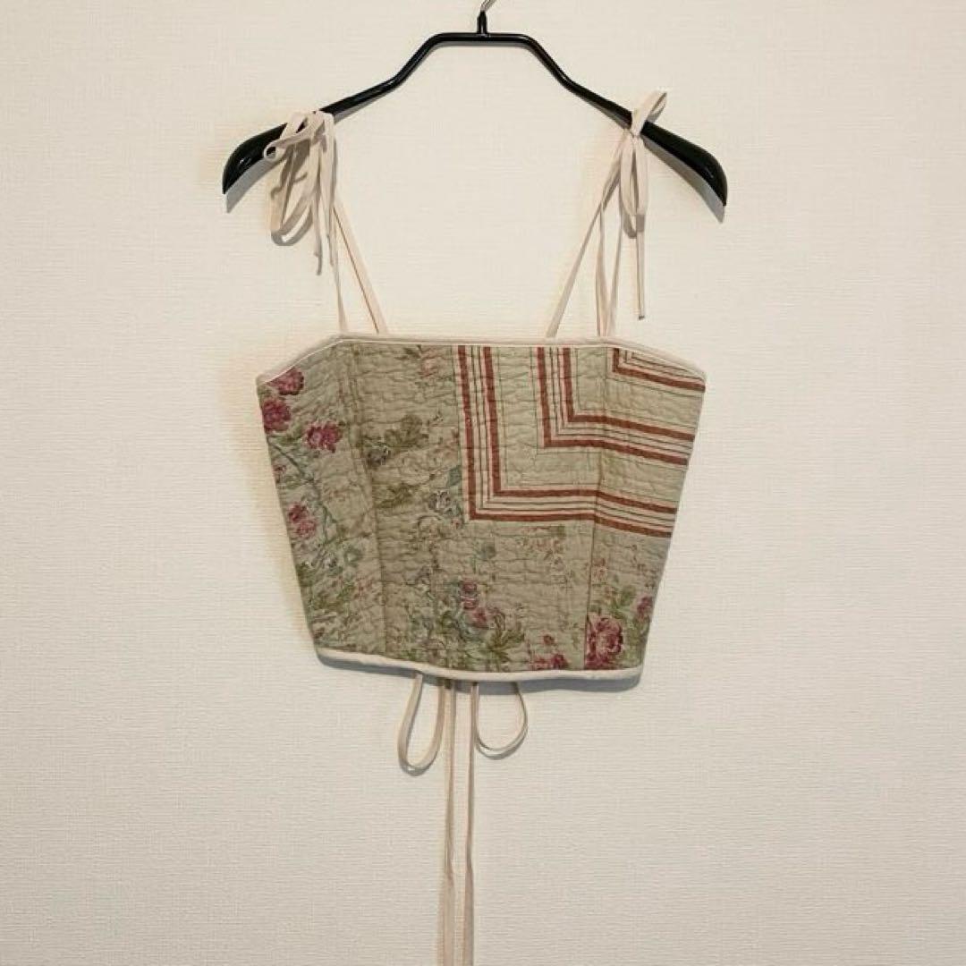 nude vintage キルト ビスチェ