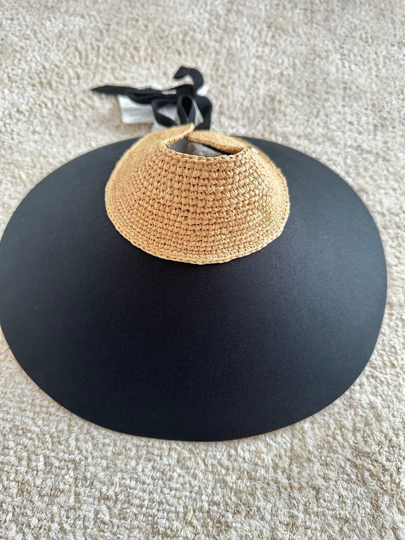 さんご❗️HELEN KAMINSKI 麦わら帽子 ブラック/ベージュ