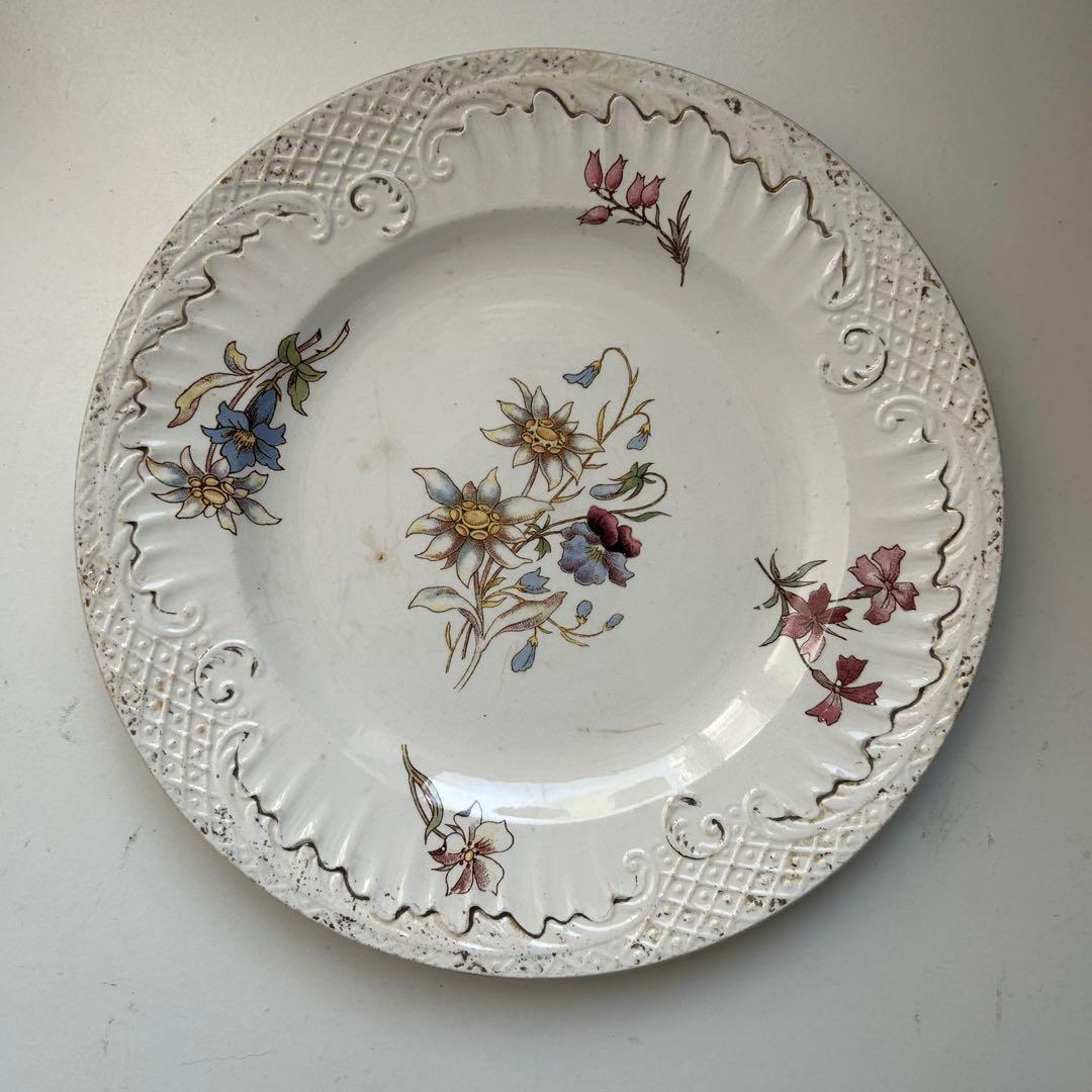サルグミンヌ　リギ　デザートプレート　フランスアンティーク　アンティークプレート
