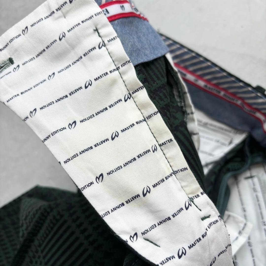 MASTER BUNNY EDITION 千鳥孔子柄 ストレッチ ロングパンツ