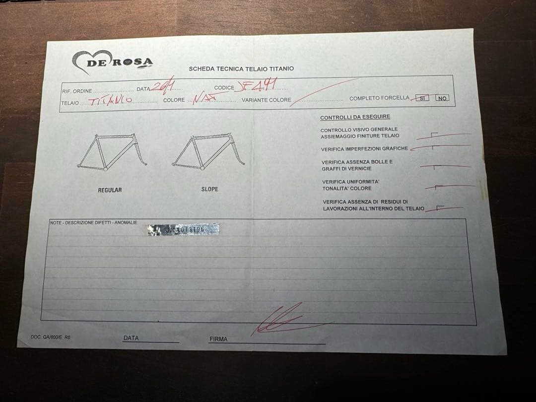 【真作】DE ROSA TITANIO - ドリアーノ・デ・ローザ氏 製作期