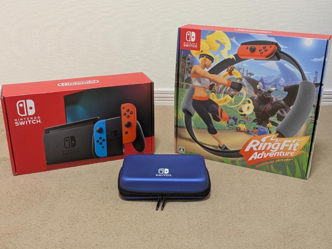 【美品】Nintendo Switch 本体(後期型)+おまけ+リングフィット