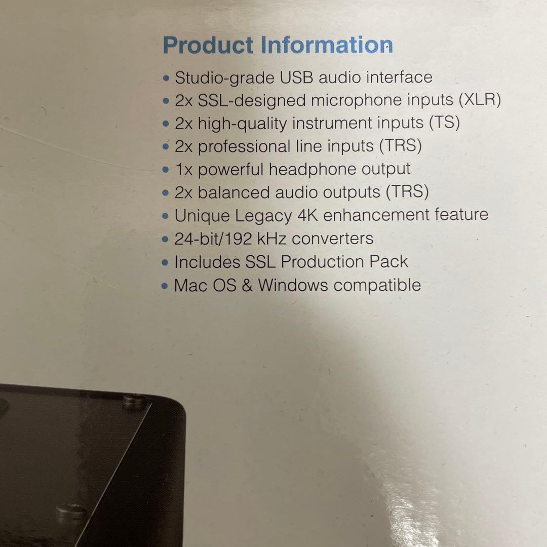 Solid State Logic SSL2+ オーディオインターフェース