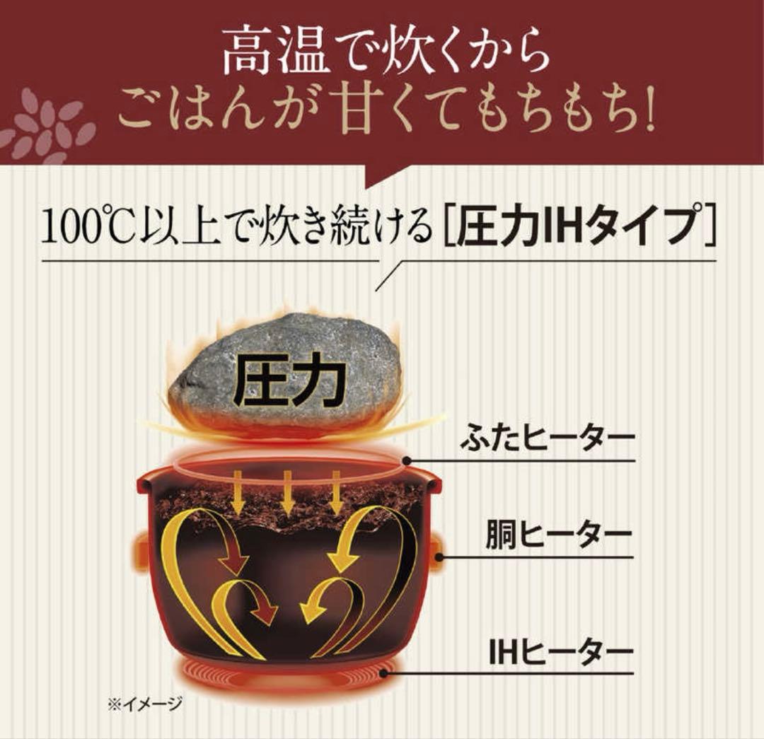 【新品】象印 圧力IH炊飯ジャー 豪熱大火力 極め炊き　NW-YC10-BZ