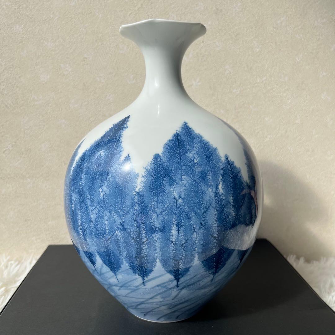 日展作家　伝統工芸作家　藤井朱明作　花瓶　花入　壺