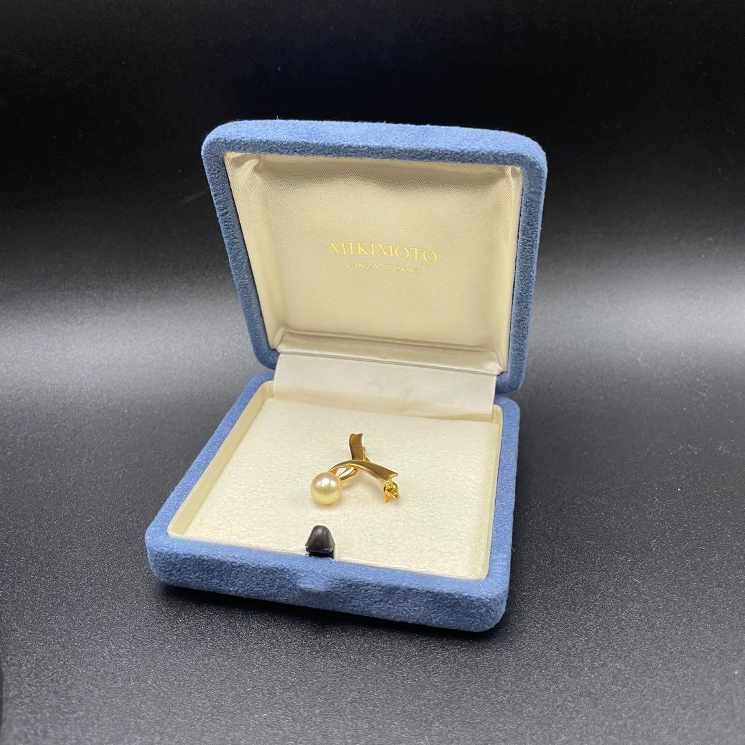 ミキモト アコヤ真珠 ブローチ 7.2mm K18