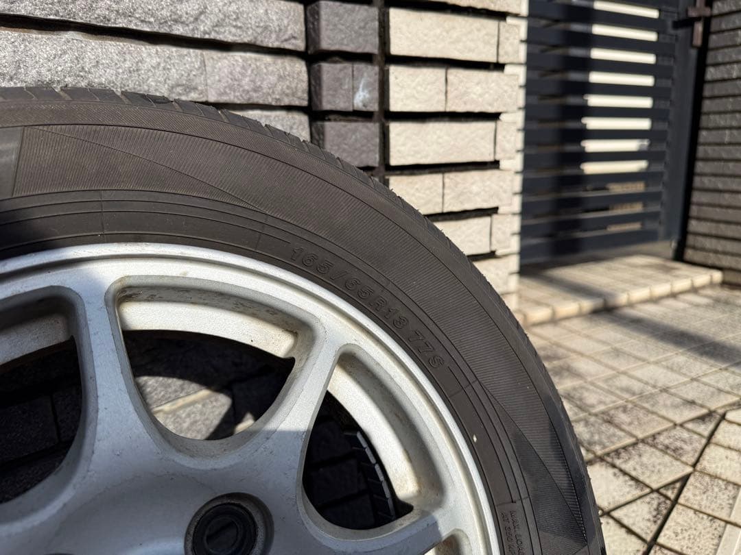 三菱タウンボックス取り外し アルミ165/65R13 ヨコハマ BluEarth