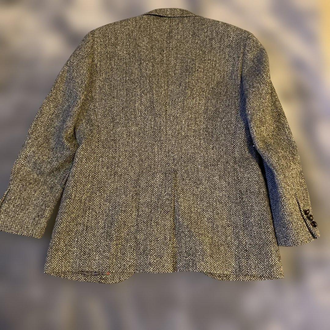 グレー系 ヘリンボーン テーラードジャケット　中古品