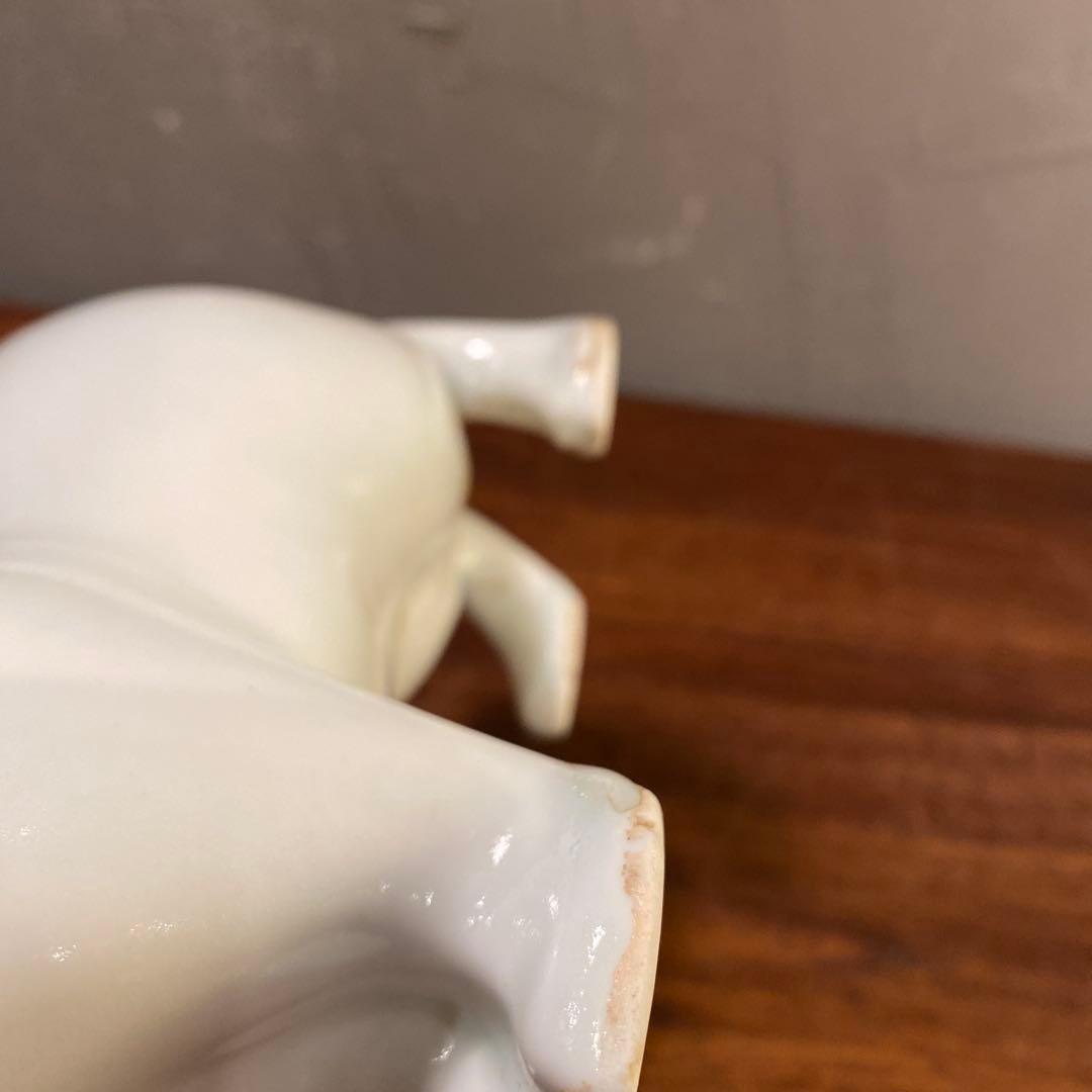 骨董品 兎 陶器製置物 フィギュリン オブジェ 昭和レトロ コレクション