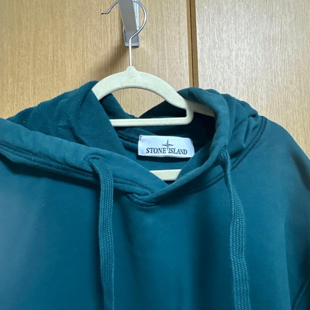 STONE  フード付きトレーナー グリーン