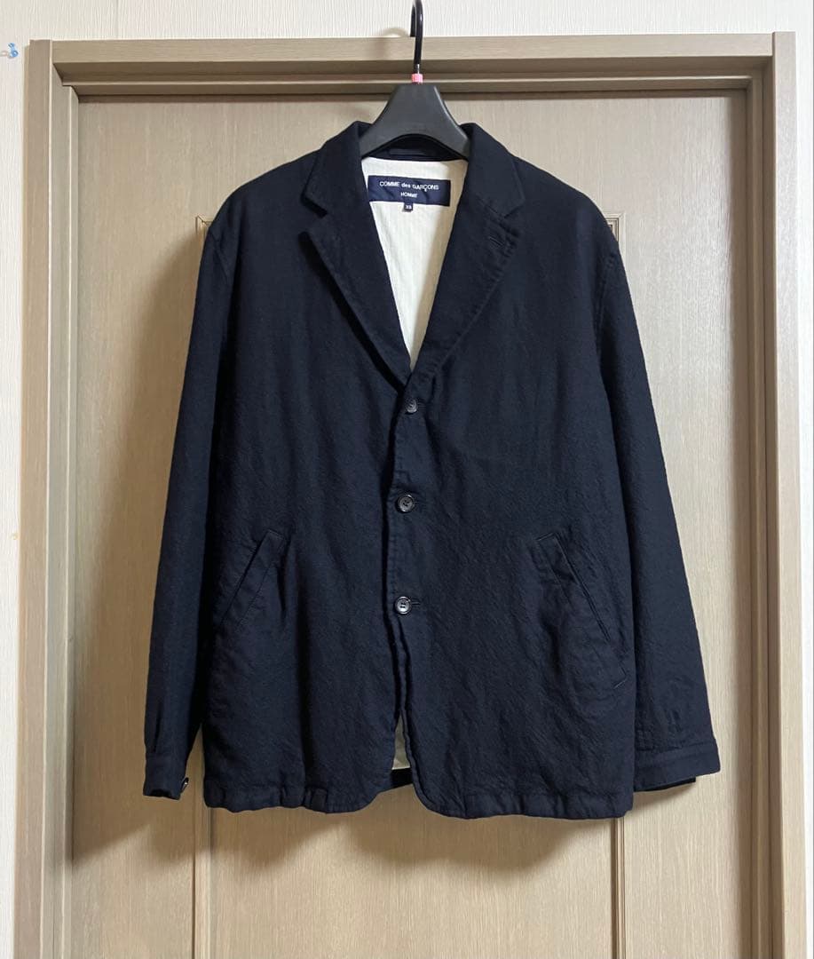 【美品 XSサイズ】20AW コムデギャルソン オム ウールサージ縮絨ジャケット