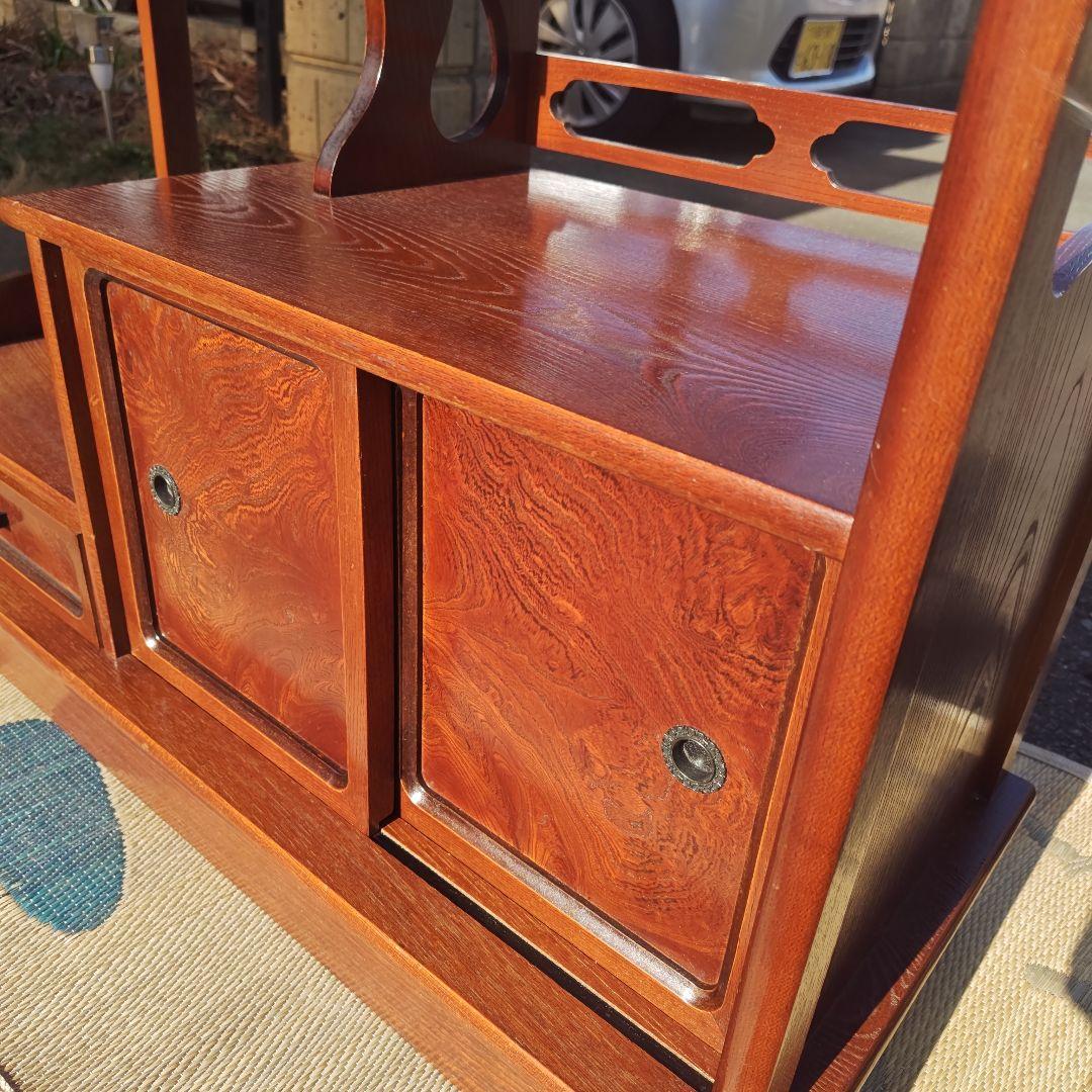 昭和レトロ　小型　高級飾り棚　茶棚 古民家　当時物　送料込