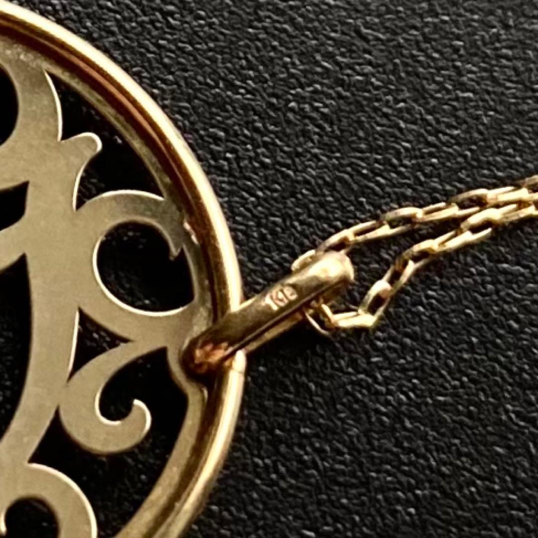 con affetto K18 イエローゴールド イニシャル ネックレス