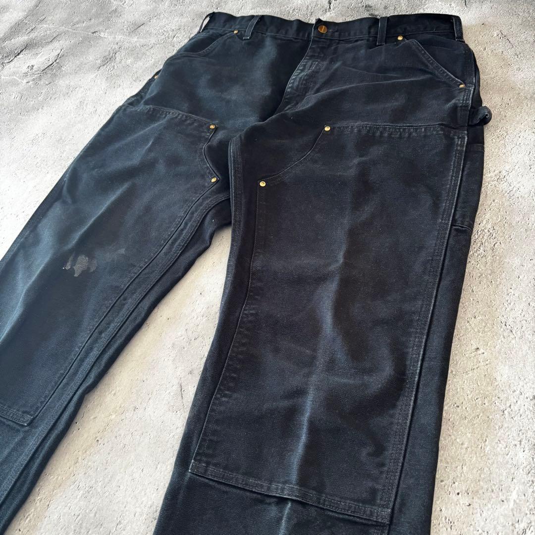 Carhartt ダブルニー ペインターパンツ USA製 ブラック W38