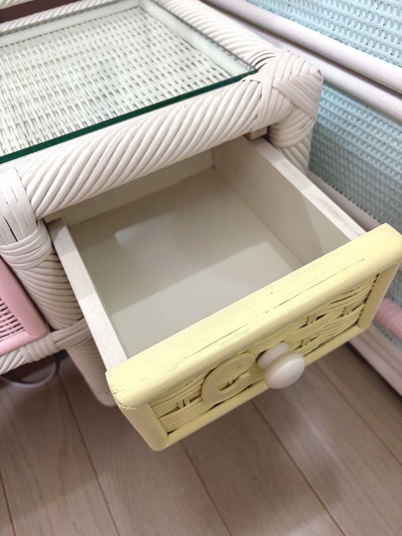 ヴィンテージ　ウィッカー　ラタン　ドレッサー