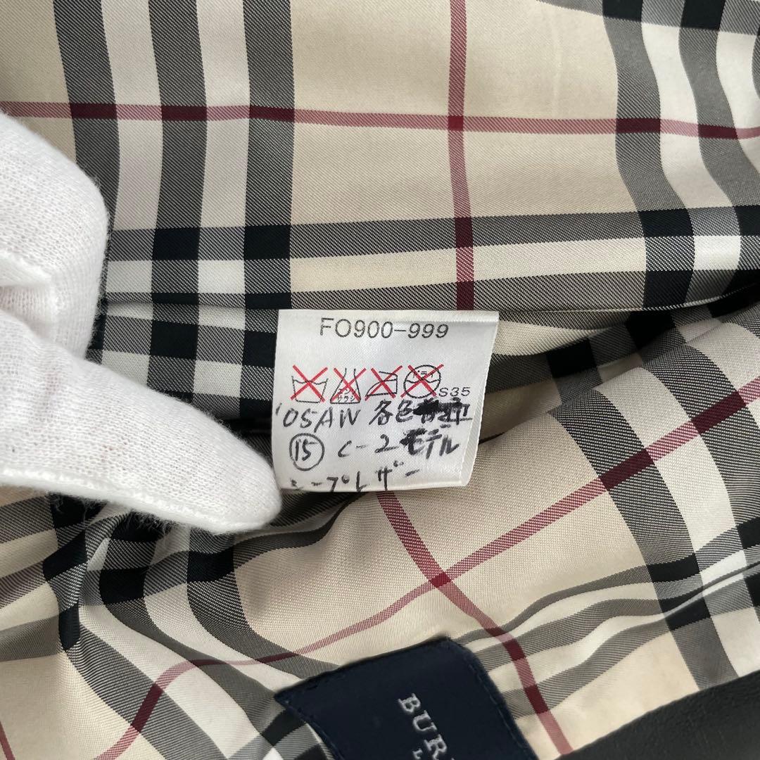 【極美品】バーバリー ロンドン ラム レザージャケット ノバチェック 黒 38