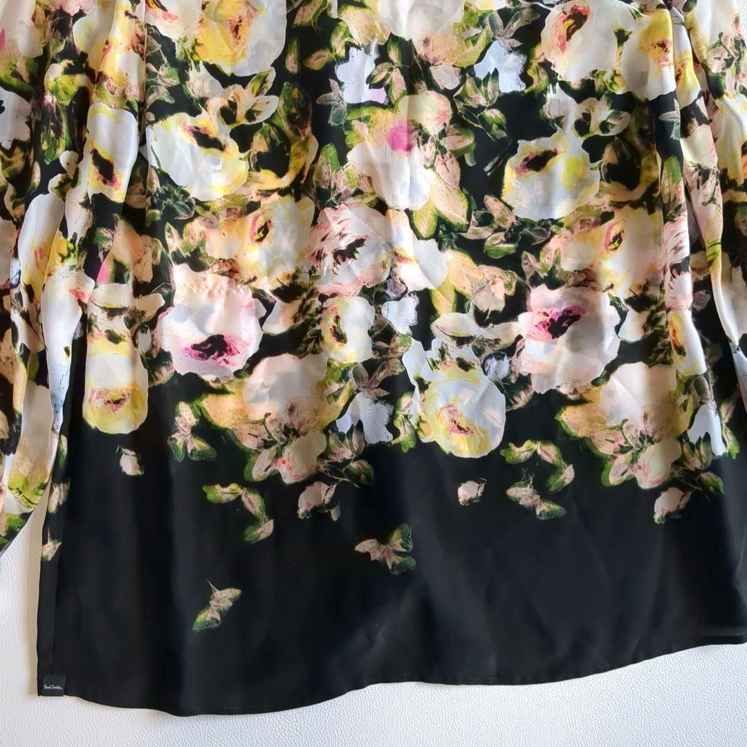 新品★ポールスミス ブラック ボウタイ ブラウス 花柄 44