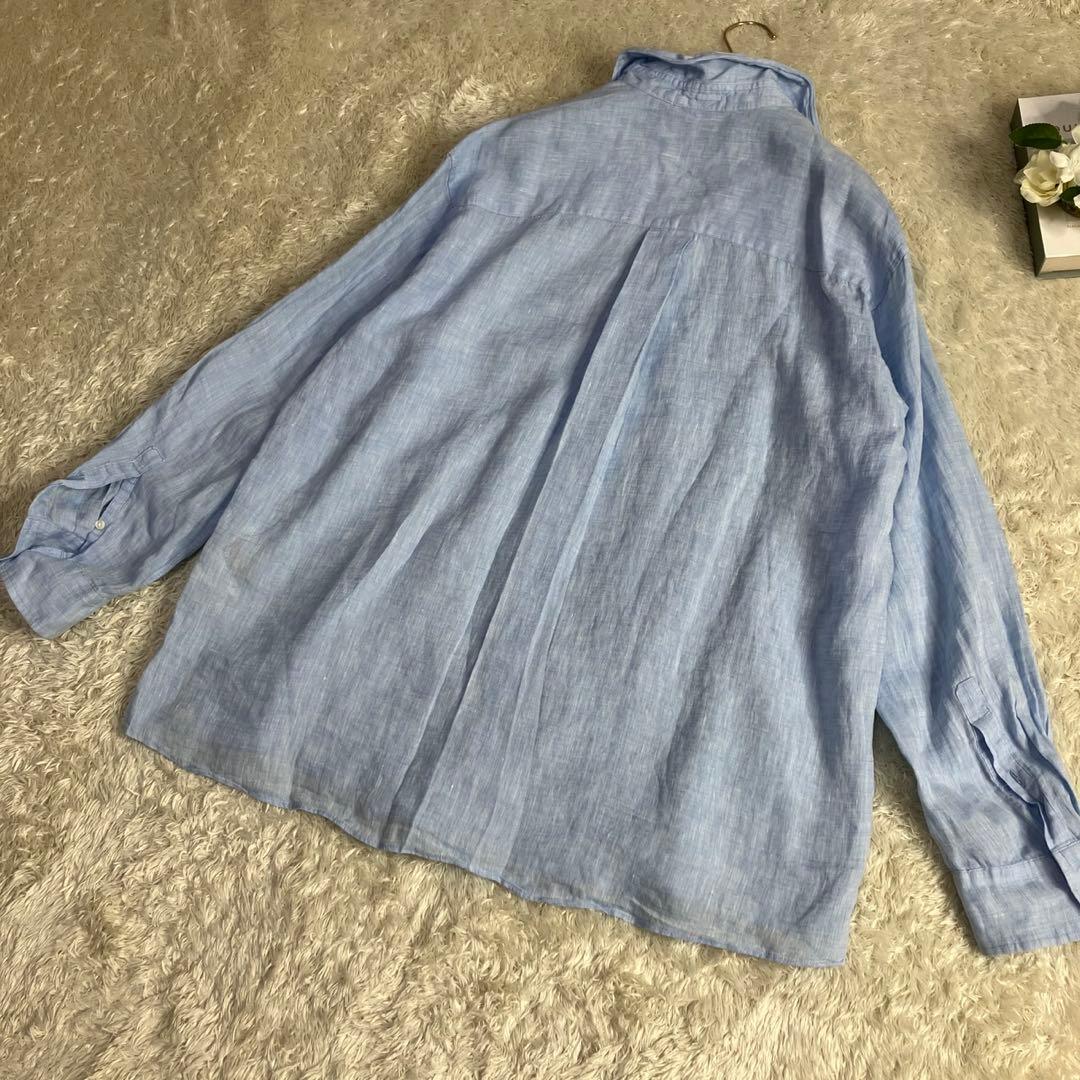 訳あり美品✨24SS ドゥーズィエムクラス　リネン ウォッシュシャツ　衿ワイヤー