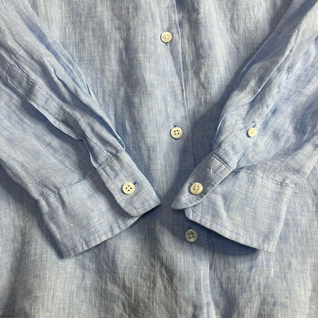 訳あり美品✨24SS ドゥーズィエムクラス　リネン ウォッシュシャツ　衿ワイヤー